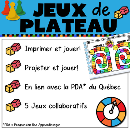 50 Jeux de plateau TNI - ENSEMBLE COMPLET - 1re - Prof Numéric