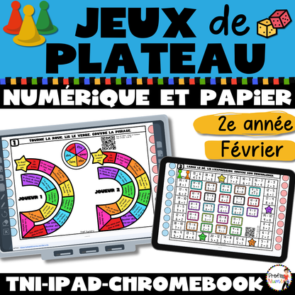 50 Jeux de plateau TNI - ENSEMBLE COMPLET - 2e - Prof Numéric