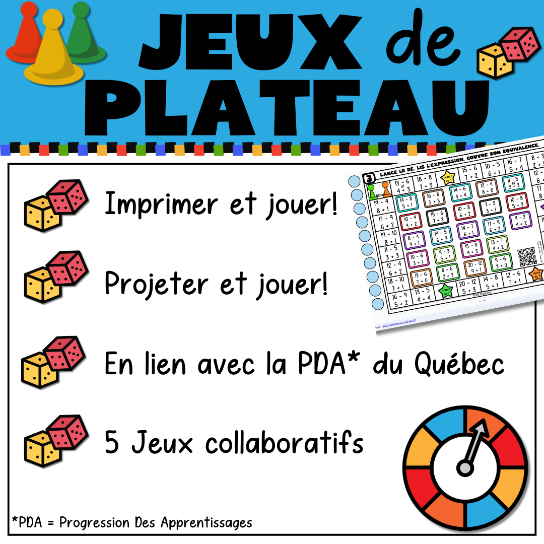 50 Jeux de plateau TNI - ENSEMBLE COMPLET - 2e - Prof Numéric