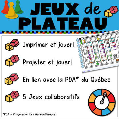 50 Jeux de plateau TNI - ENSEMBLE COMPLET - 2e - Prof Numéric