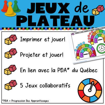 50 Jeux de plateau TNI - ENSEMBLE COMPLET - 2e - Prof Numéric
