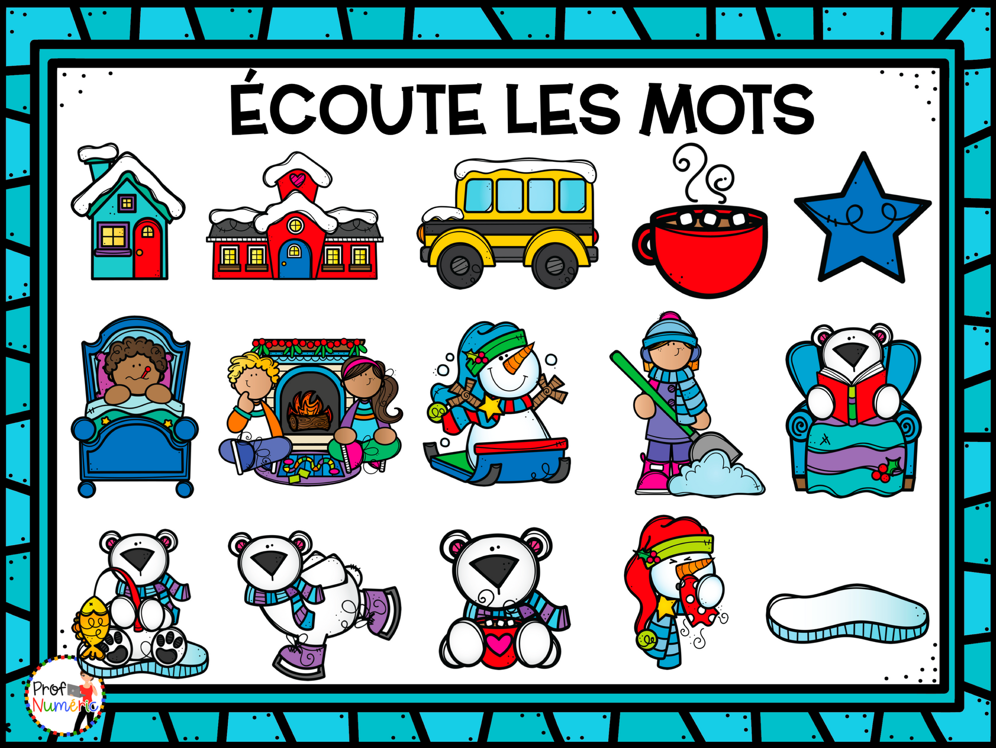 Jeu TNI et Boom Cards - JANVIER - Jouer avec les mots - Prof Numéric