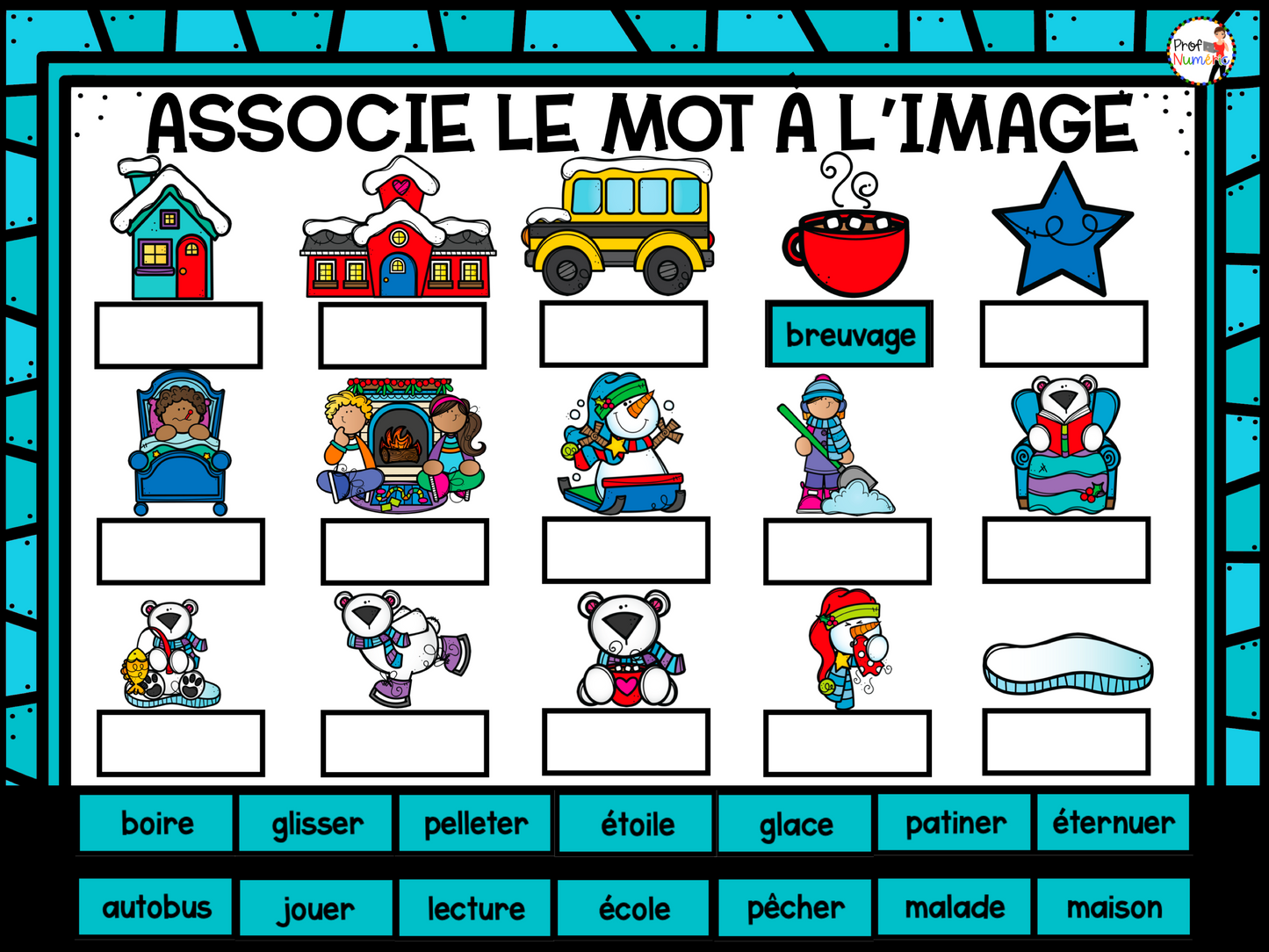 Jeu TNI et Boom Cards - JANVIER - Jouer avec les mots - Prof Numéric