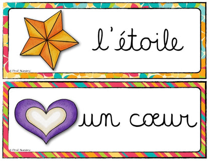 Mots-étiquettes - ENSEMBLE COMPLET - 53 Kits - Prof Numéric