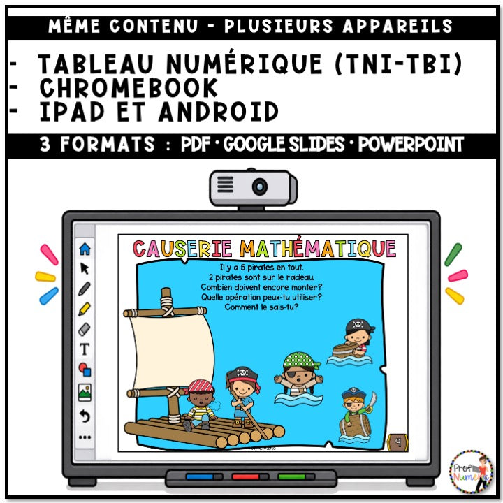 Causeries Mathématiques - Les pirates - 2e année