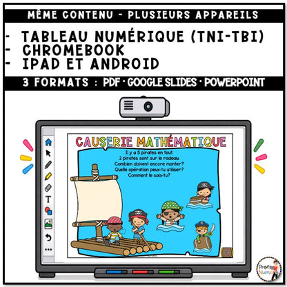 Causeries Mathématiques - Les pirates - 2e année