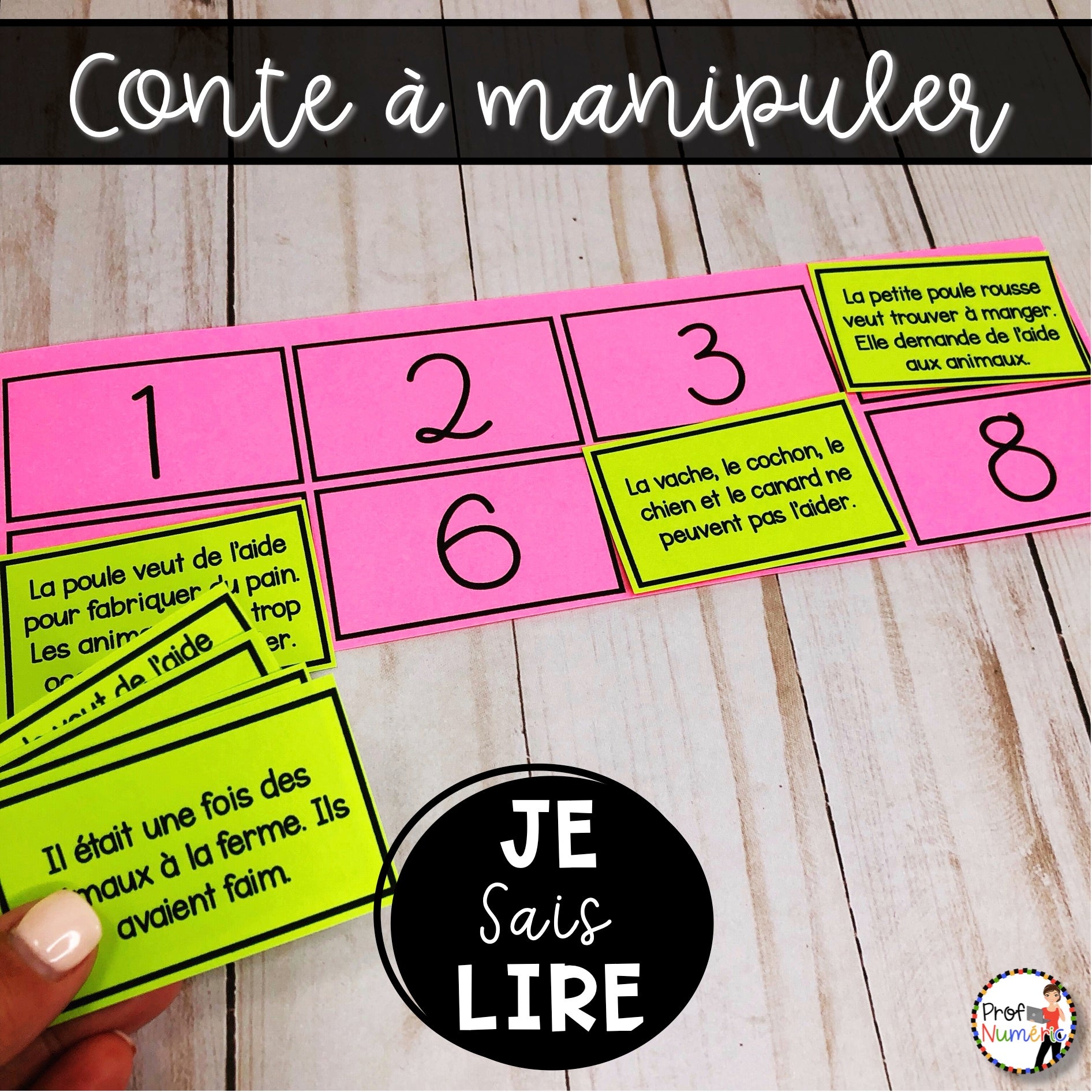 Conte - La petite poule rousse - BOOM CARDS - TNI - PDF - Je sais lire - Prof Numéric