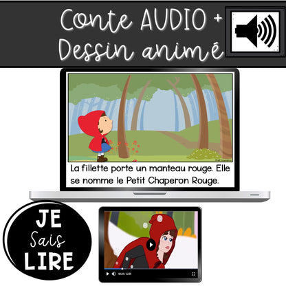 Conte - Le petit chaperon rouge - BOOM CARDS - TNI - PDF - Je sais lire - Prof Numéric