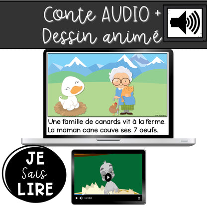 Conte - Le vilain petit canard - BOOM CARDS - TNI - PDF - Je sais lire - Prof Numéric