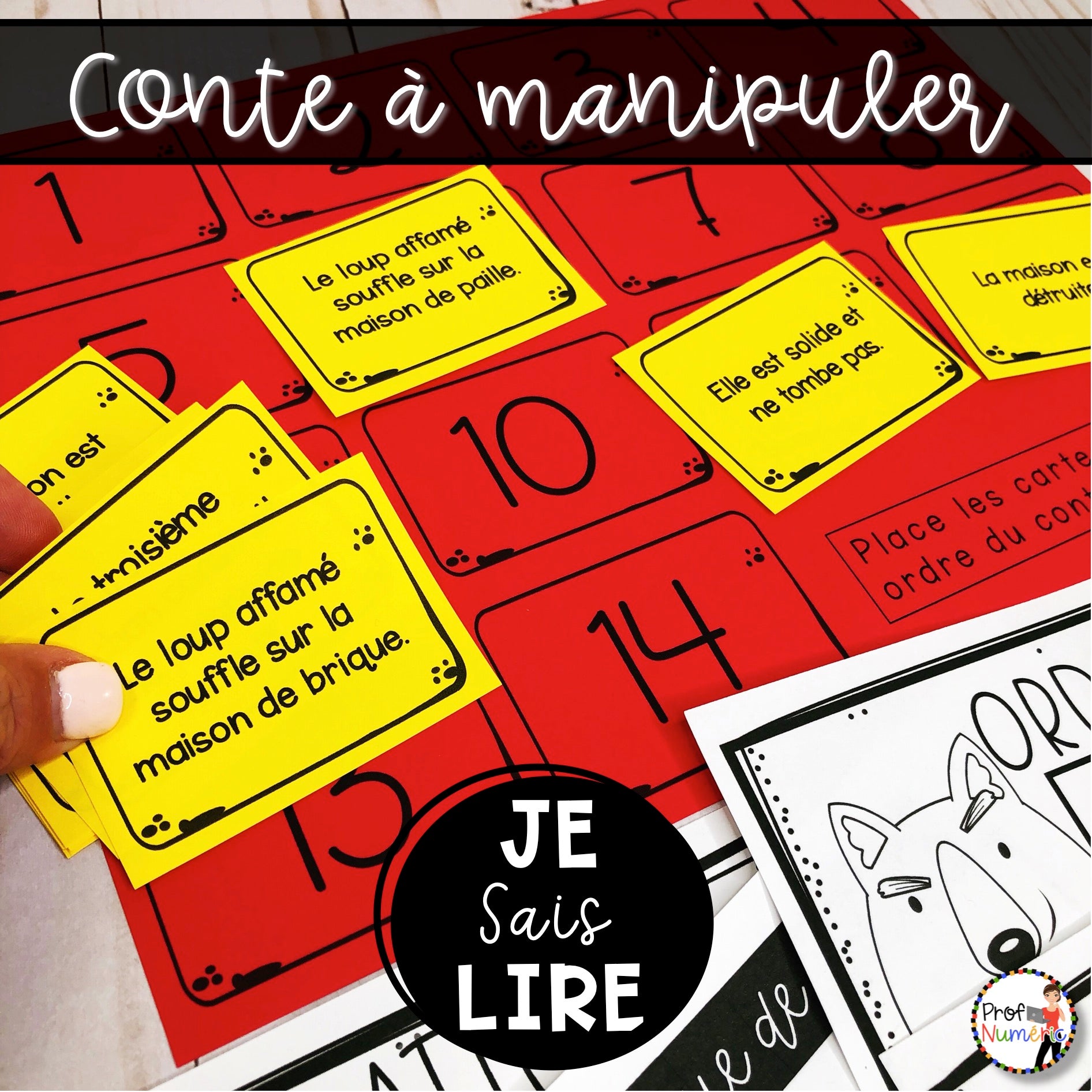 Conte - Les 3 petits cochons - BOOM CARDS - TNI - PDF - Je sais lire - Prof Numéric