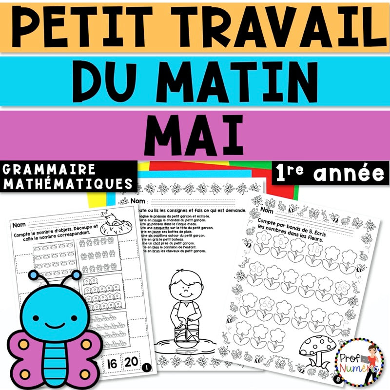 Petit Travail du Matin 1re année - MAI - Prof Numéric
