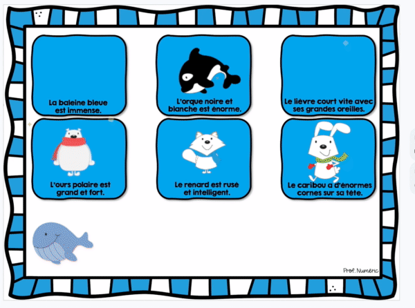 Google Slides - Associe l'image à la phrase - ENSEMBLE COMPLET