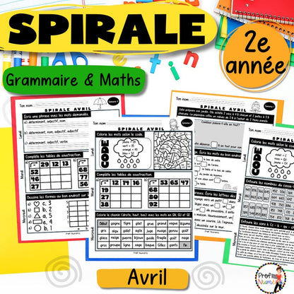 Spirale à imprimer - AVRIL - 2e