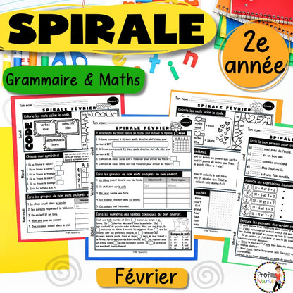 Spirale à imprimer - FÉVRIER - 2e