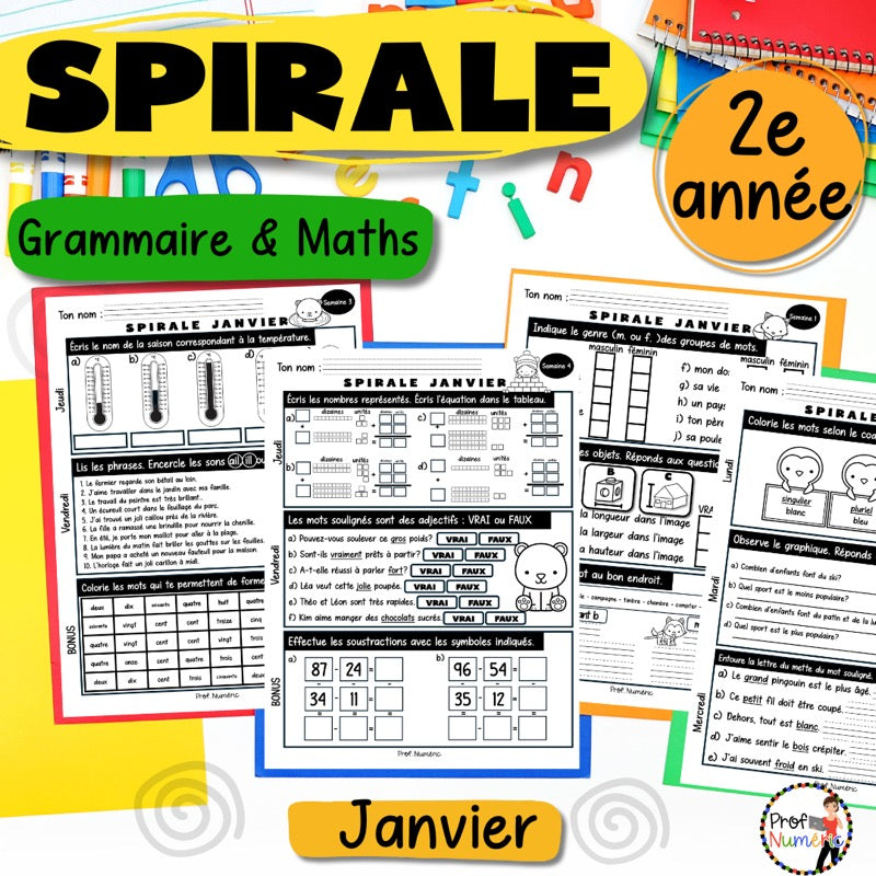 Spirale à imprimer - JANVIER - 2e