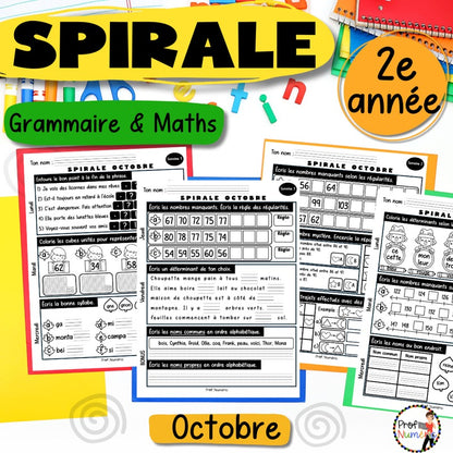 Spirale à imprimer - OCTOBRE - 2e