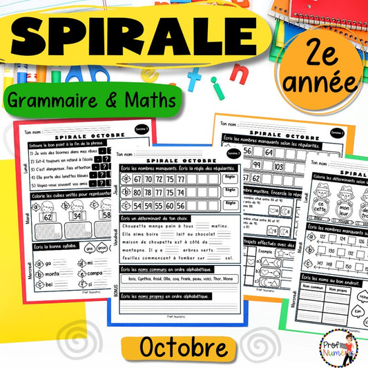 Spirale à imprimer - OCTOBRE - 2e