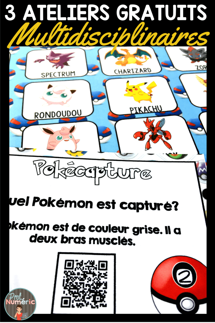 Pokémons de retour en classe, 3 ateliers gratuits!
