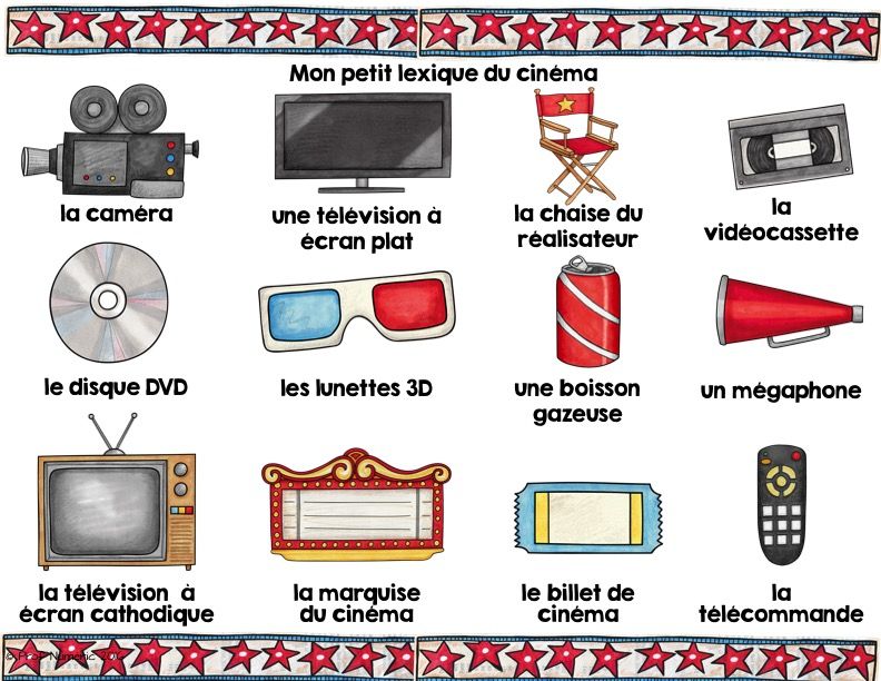 LE CINÉMA - Mots-étiquettes (script et cursif) LE CINÉMA - Mots-étiquettes (script et cursif)