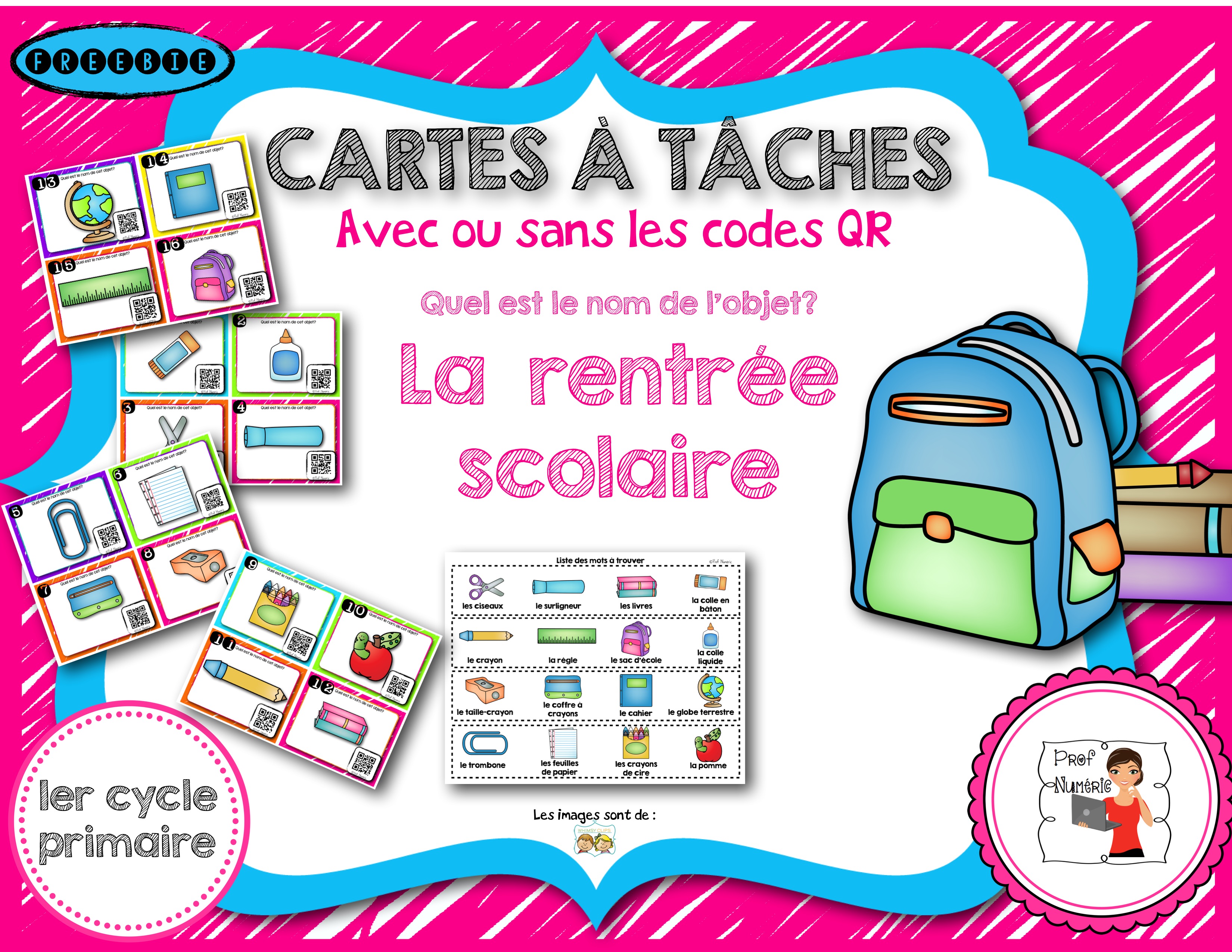 Cartes A Taches De La Rentree Scolaire Gratuit Prof Numeric Cartes A Taches De La Rentree Scolaire Gratuit Prof Numeric