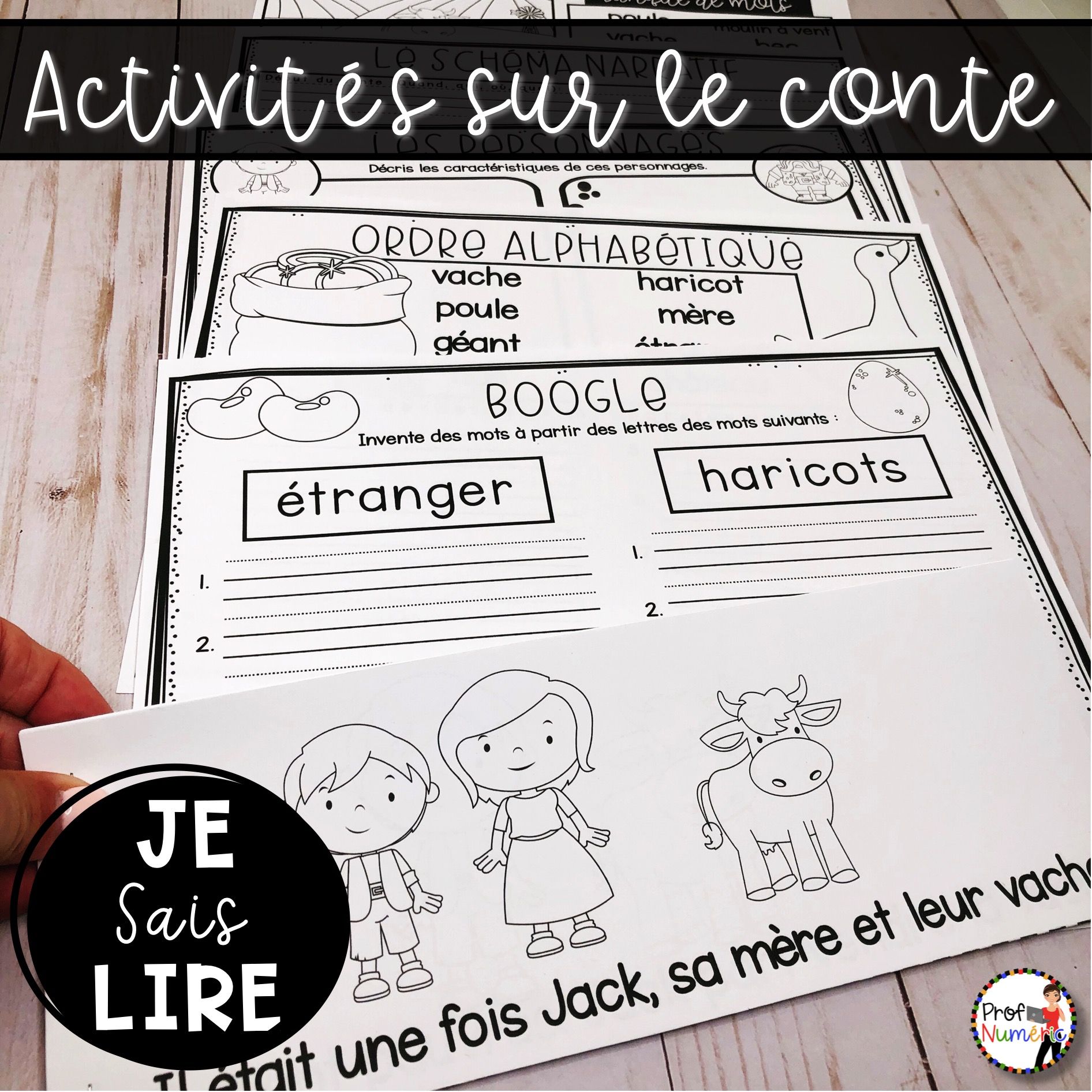 Livret De Lecture Audio Jack Et Le Haricot Magique Couleur Noir Et Blanc Prof Numeric