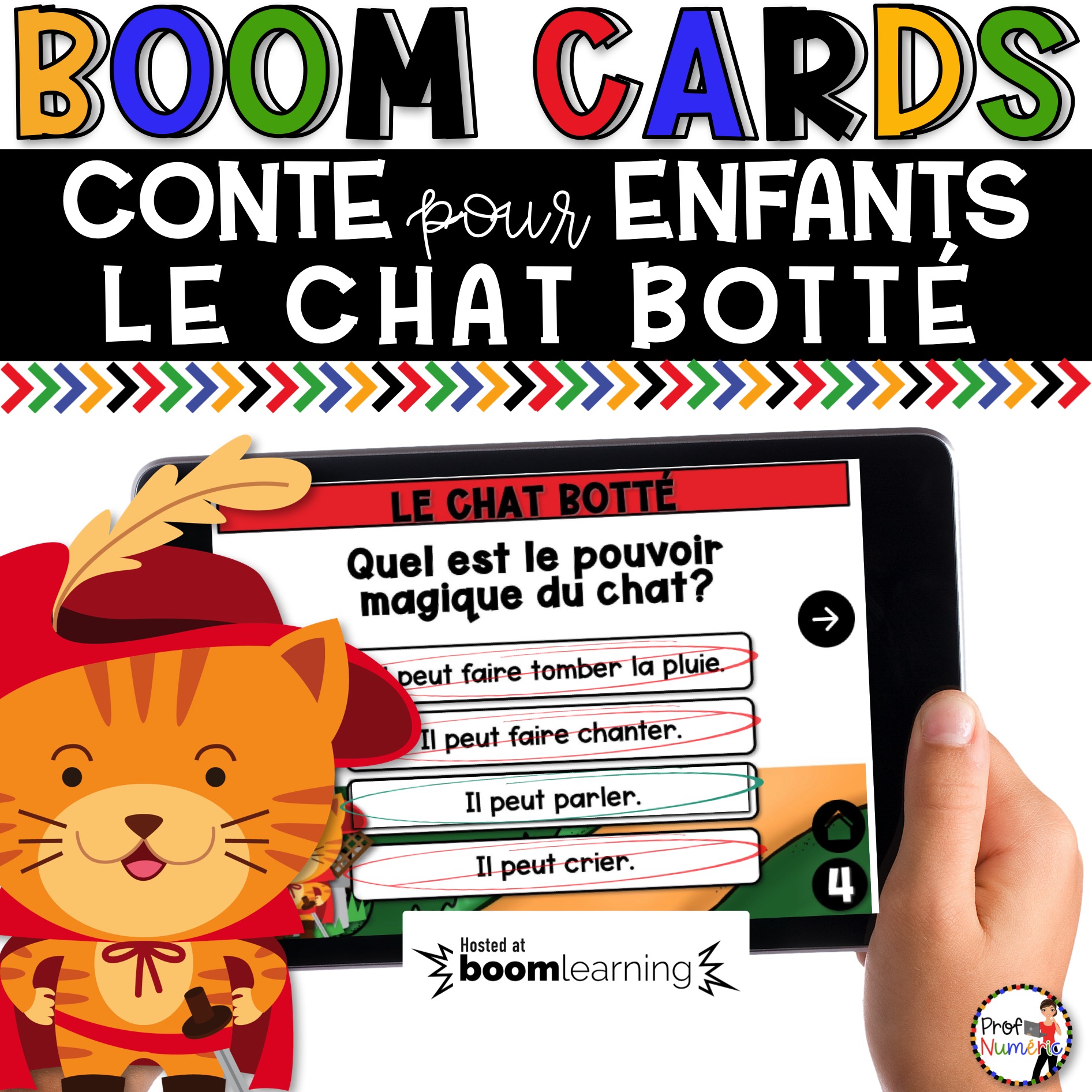 Boom Cards Conte Le Chat Botte Prof Numeric Boom Cards Conte Le Chat Botte Prof Numeric